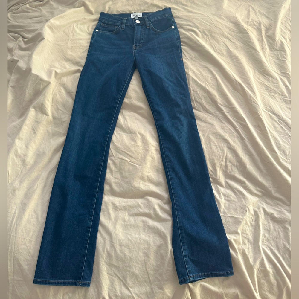 Le High Straight Long Frame Denim Jeans